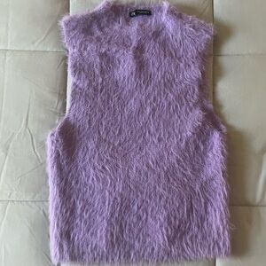 Fluffy purple vest